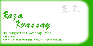 roza kvassay business card